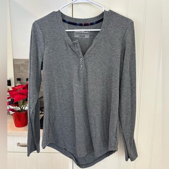 Eddie Bauer Tops - Eddie Bauer Ribbed Henley Long Sleeve